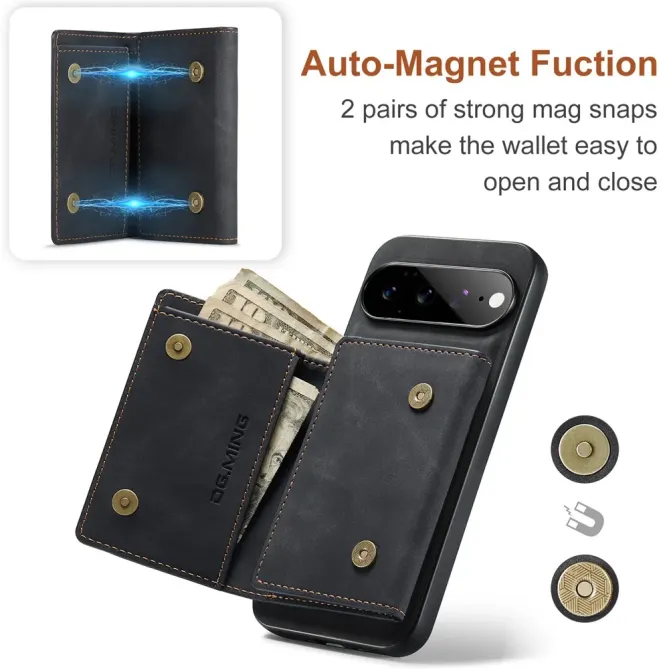 Coque Google Pixel 11 Pro XL DG.MING M1 avec étui cartes pliable
