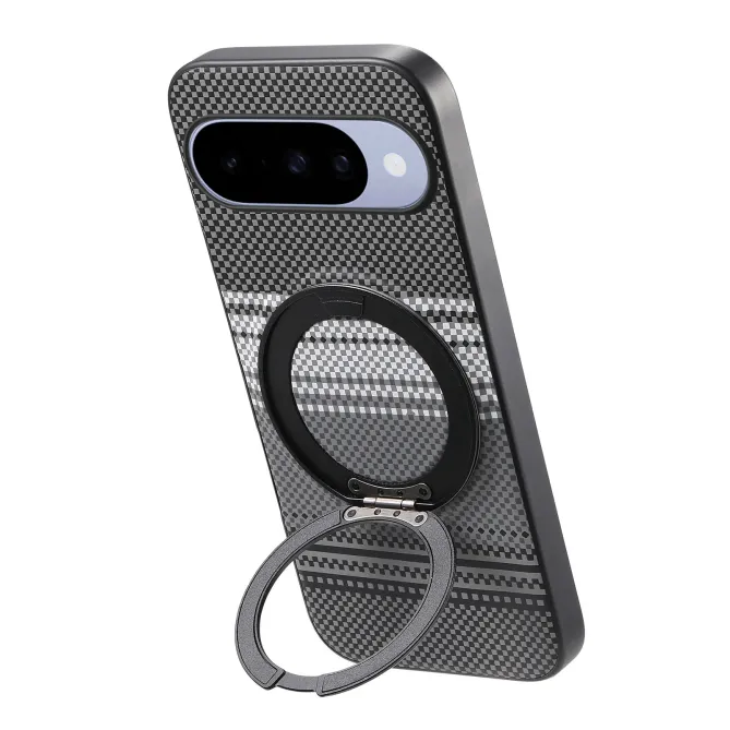 Coque Google Pixel 11 / 11 Pro magnétique grainée avec anneau rotatif