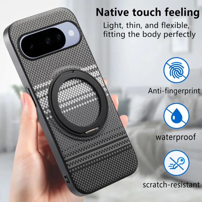 Coque Google Pixel 11 / 11 Pro magnétique grainée avec anneau rotatif