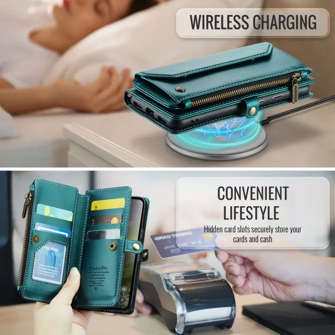 Housse Google Pixel 11 / 11 Pro CASEME C36 zippée 10 cartes avec bandoulière