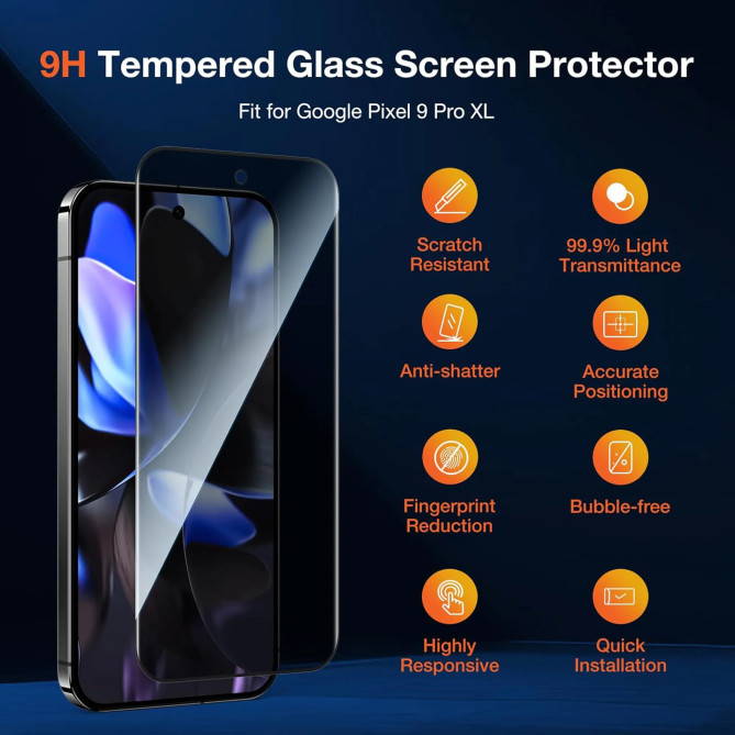 Pixel 11 Pro XL : Verre 9H+ Anti-Espion Intégral 25°