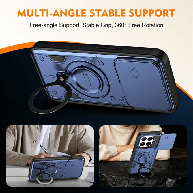 Coque Xiaomi 17T Pro avec cache photo et béquille rotative 360°