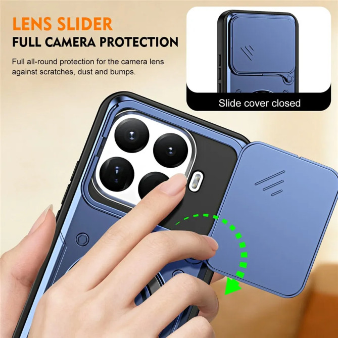 Coque Xiaomi 17T Pro avec cache photo et béquille rotative 360°