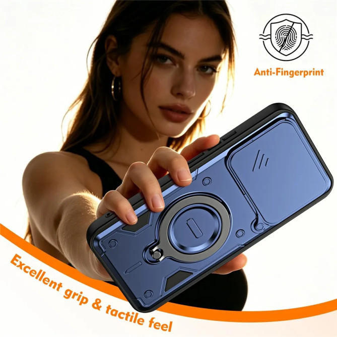 Coque Xiaomi 17T Pro avec cache photo et béquille rotative 360°