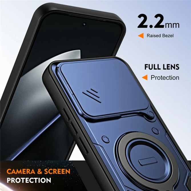 Coque Xiaomi 17T Pro avec cache photo et béquille rotative 360°