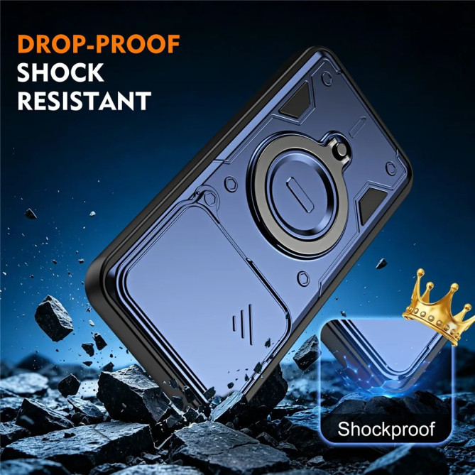 Coque Xiaomi 17T Pro avec cache photo et béquille rotative 360°