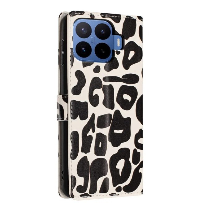 Housse léopard Xiaomi 17T Pro portefeuille avec dragonne