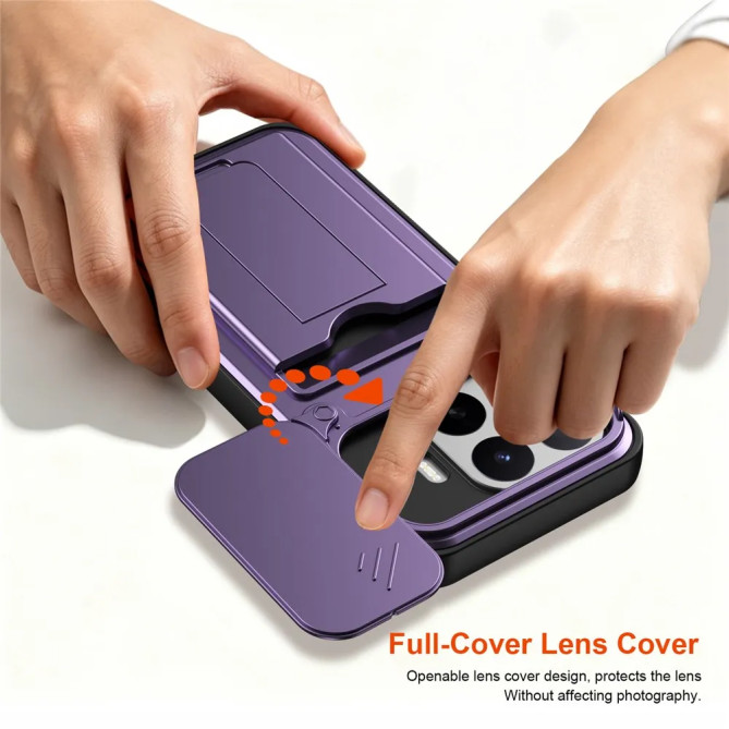 Coque Xiaomi 17T Pro avec cache photo, carte et support 2 positions