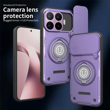 Coque Xiaomi 17T Orbis avec anneau 360° et cache caméra