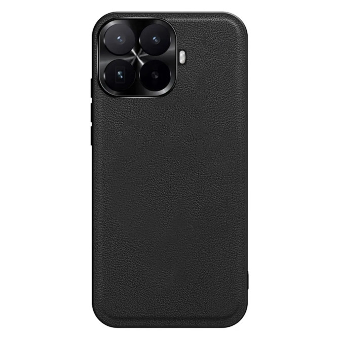Coque Xiaomi 17T effet cuir avec cadre caméra en métal