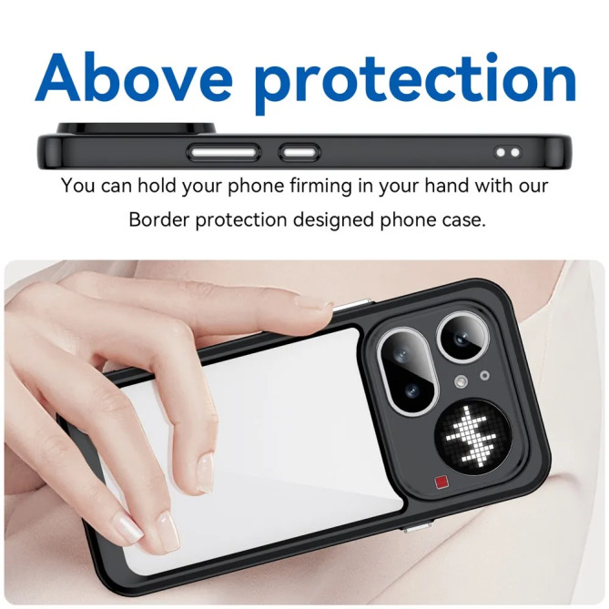 Coque transparente Nothing Phone (4a) Pro avec contour coloré