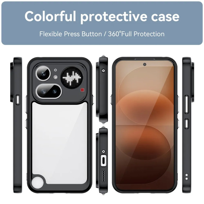 Coque transparente Nothing Phone (4a) Pro avec contour coloré