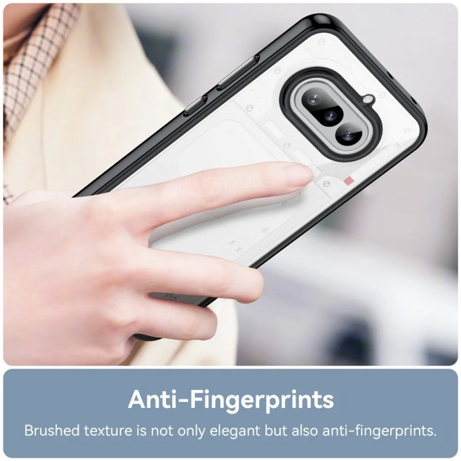 Coque transparente Nothing Phone (4a) contour coloré et coins renforcé