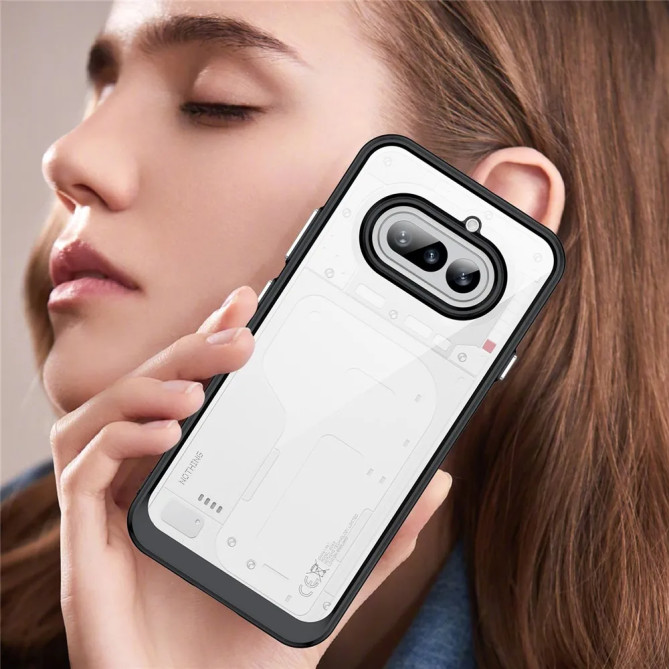 Coque transparente Nothing Phone (4a) contour coloré et coins renforcé