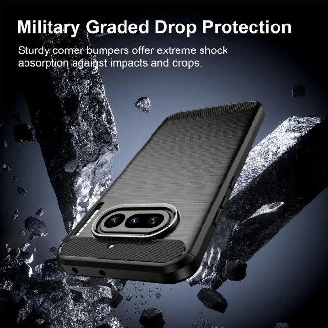 Coque Nothing Phone (4a) effet brossé silicone antidérapant