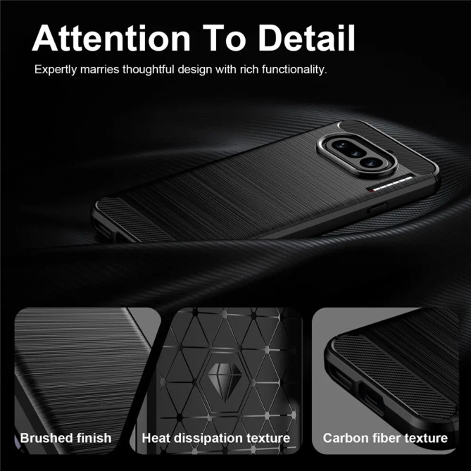 Coque Nothing Phone (4a) effet brossé silicone antidérapant