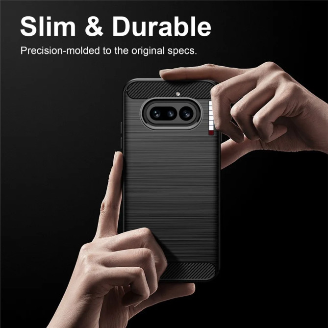 Coque Nothing Phone (4a) effet brossé silicone antidérapant