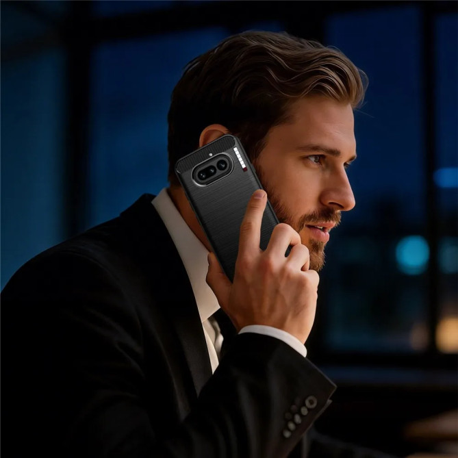 Coque Nothing Phone (4a) effet brossé silicone antidérapant