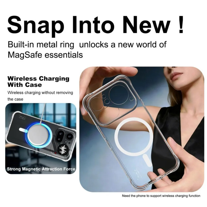 Coque transparente Nothing Phone (4a) Pro magnétique à 4 airbags