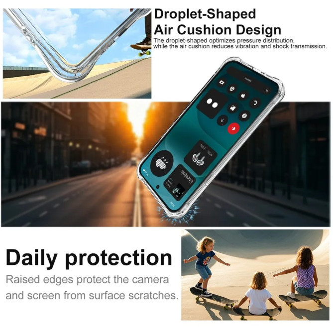 Coque transparente Nothing Phone (4a) Pro magnétique à 4 airbags