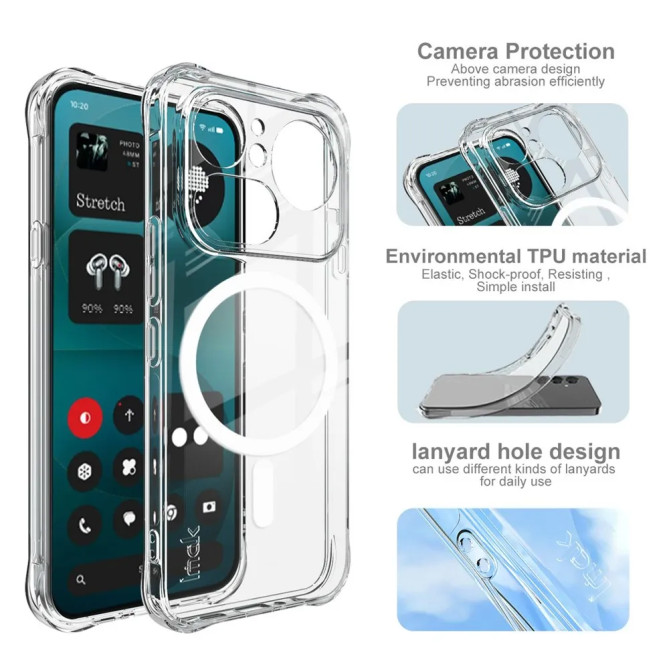 Coque transparente Nothing Phone (4a) Pro magnétique à 4 airbags