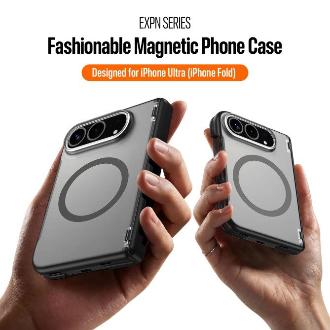 Coque iPhone Fold Magnétique Soft-Touch Protection Charnière