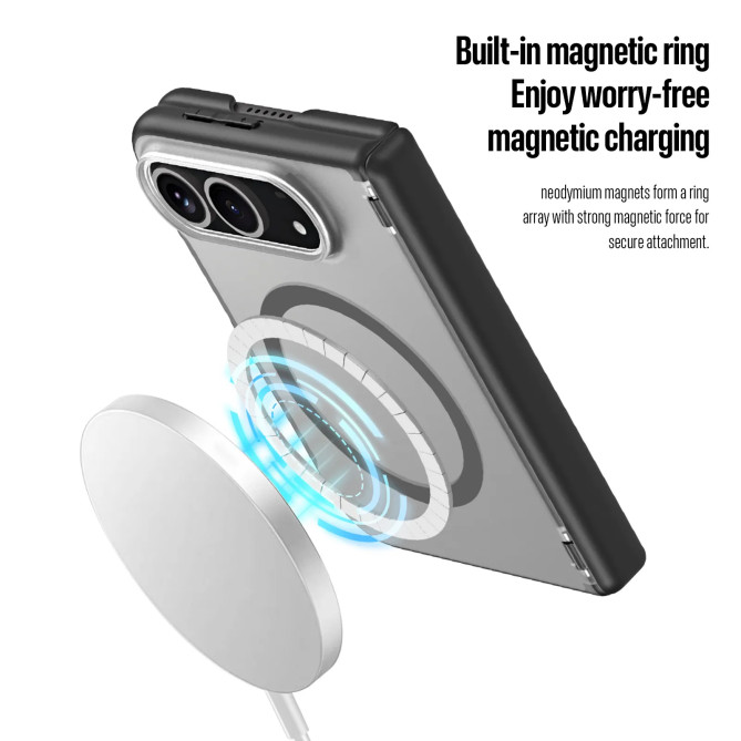 Coque iPhone Fold Magnétique Soft-Touch Protection Charnière