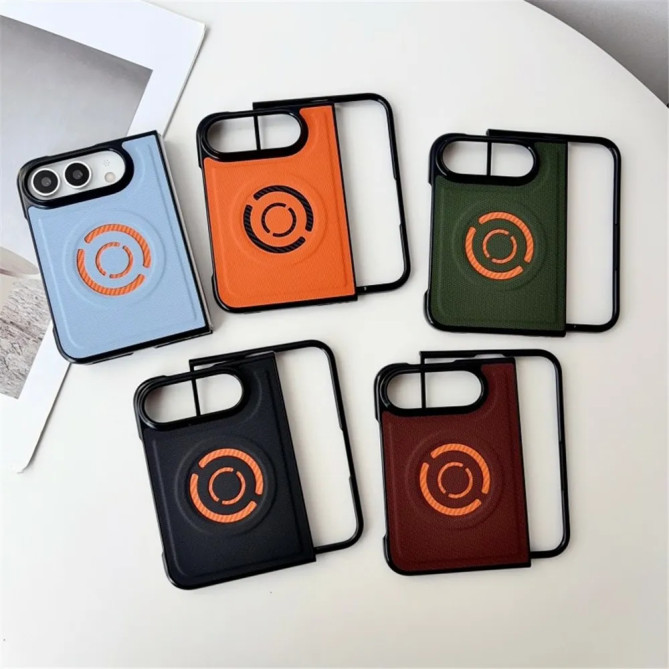 Coque iPhone Fold magnétique, tissu technique et grip renforcé