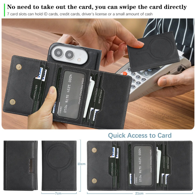 Coque iPhone Fold magnétique - portefeuille amovible et support