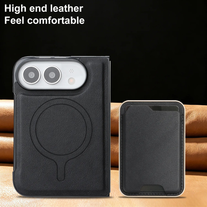 Coque iPhone Fold magnétique, porte-cartes fin 3 cartes