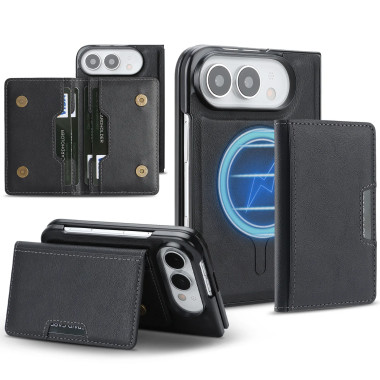 iPhone Fold : coque portefeuille magnétique avec support vidéo