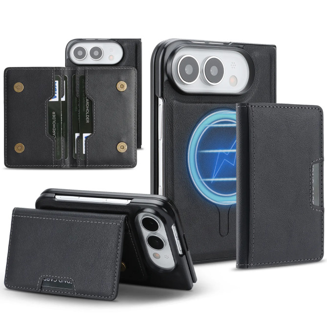 iPhone Fold : coque portefeuille magnétique avec support vidéo