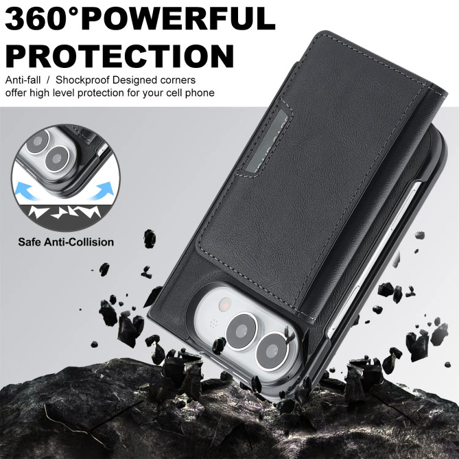 iPhone Fold : coque portefeuille magnétique avec support vidéo