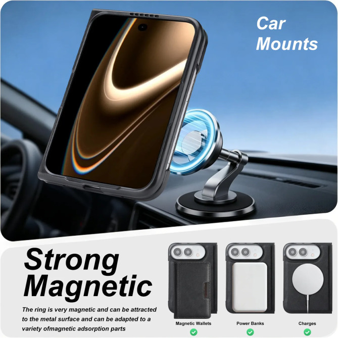 iPhone Fold : coque portefeuille magnétique avec support vidéo