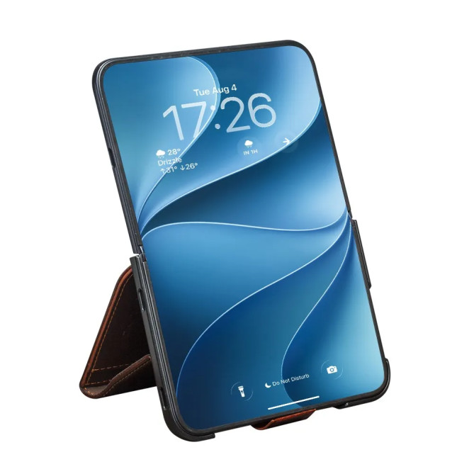 iPhone Fold : étui portefeuille avec rabat et support réglable
