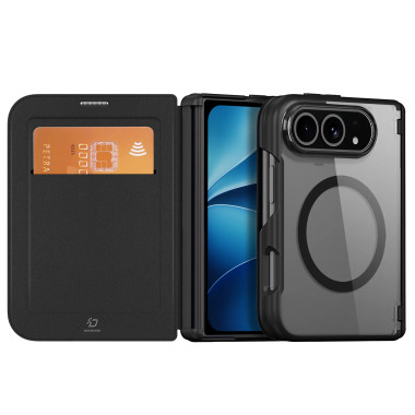 iPhone Fold : coque à rabat magnétique RFID avec poche carte
