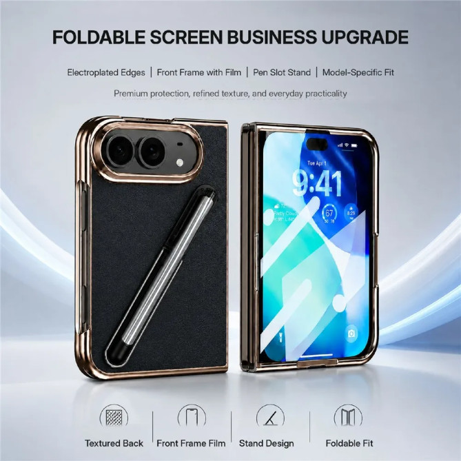 iPhone Fold : coque avec stylet, écran protégé et support intégré