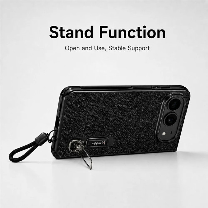 iPhone Fold : coque pailletée, écran protégé et dragonne