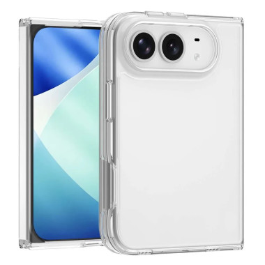 Coque iPhone Fold Transparente Renforcée Acrylique + TPU