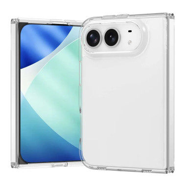 Coque iPhone Fold Transparente Renforcée Acrylique + TPU