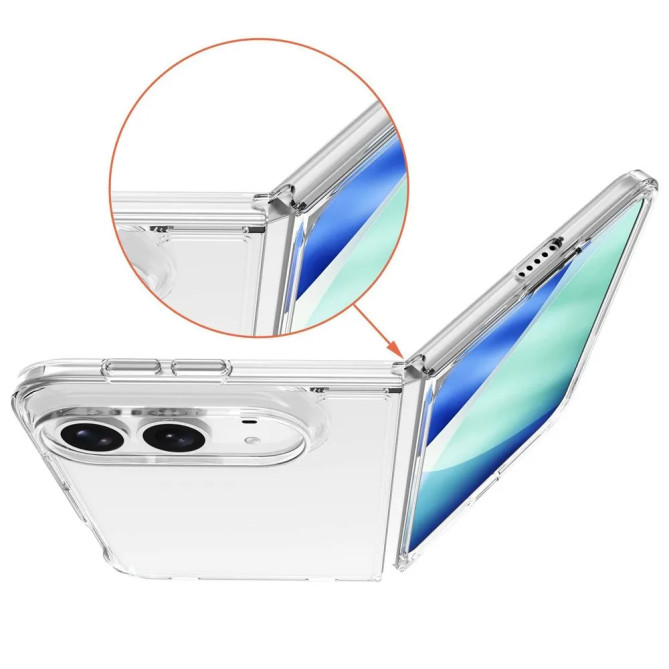 Coque iPhone Fold Transparente Renforcée Acrylique + TPU