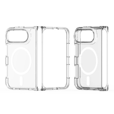 iPhone Fold Clin : coque transparente magnétique fine 38 aimants