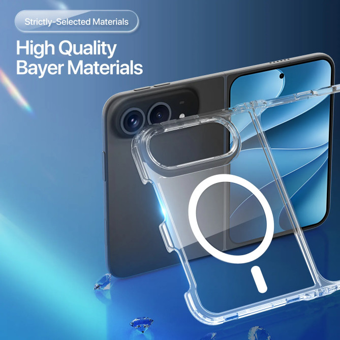 iPhone Fold Clin : coque transparente magnétique fine 38 aimants