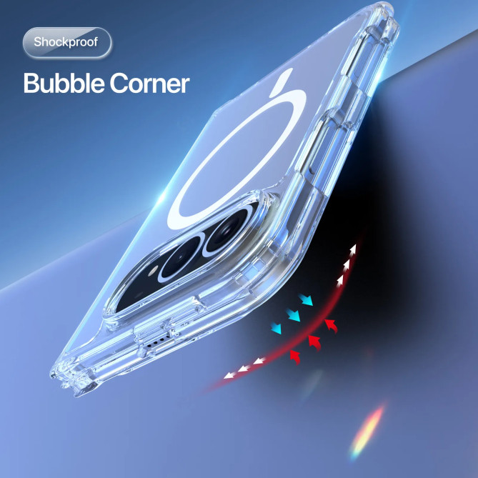 iPhone Fold Clin : coque transparente magnétique fine 38 aimants