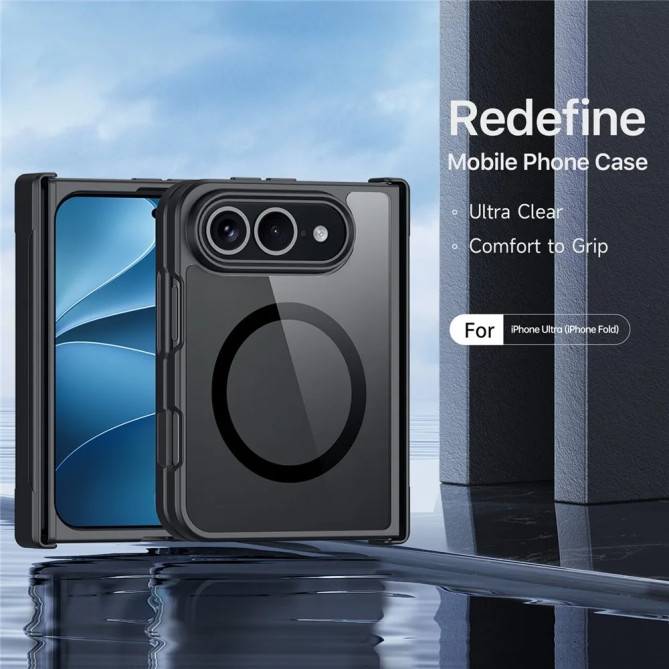 iPhone Fold, Aimo coque magnétique avec charnière protégée