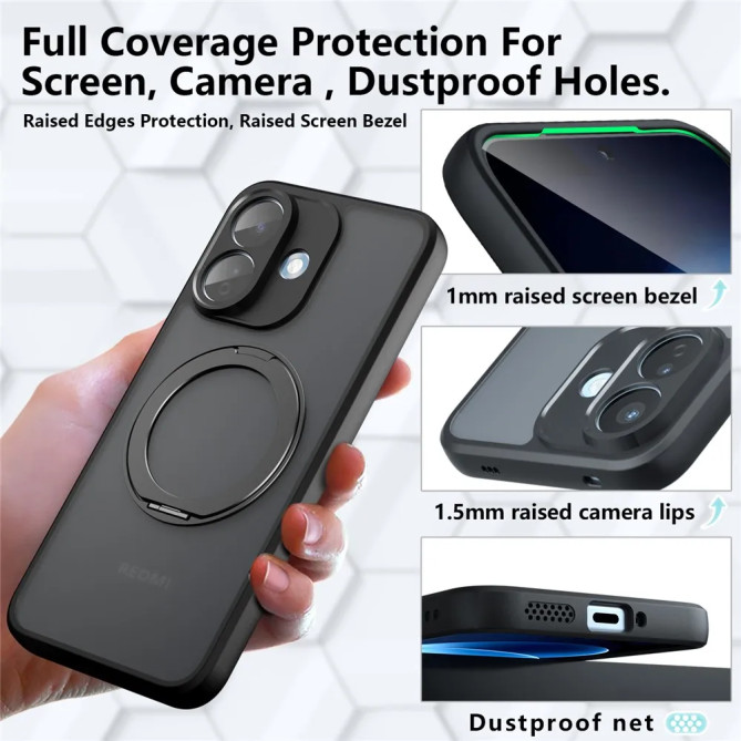 Redmi Note 17 Pro 5G : coque avec anneau 360° et 12 airbags