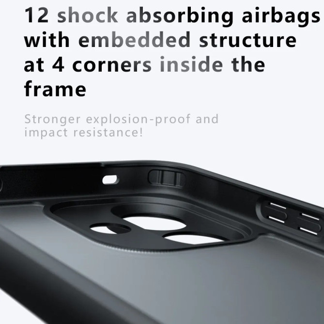 Redmi Note 17 Pro 5G : coque bumper transparente à bords relevés