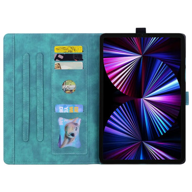 Galaxy Tab S12 Plus : housse fleurs de cerisier, chat et porte-cartes