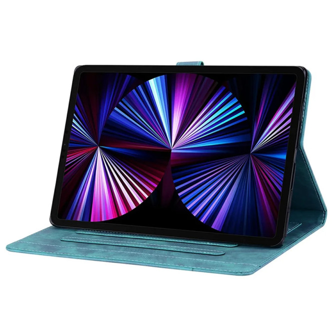 Galaxy Tab S12 Plus : housse fleurs de cerisier, chat et porte-cartes