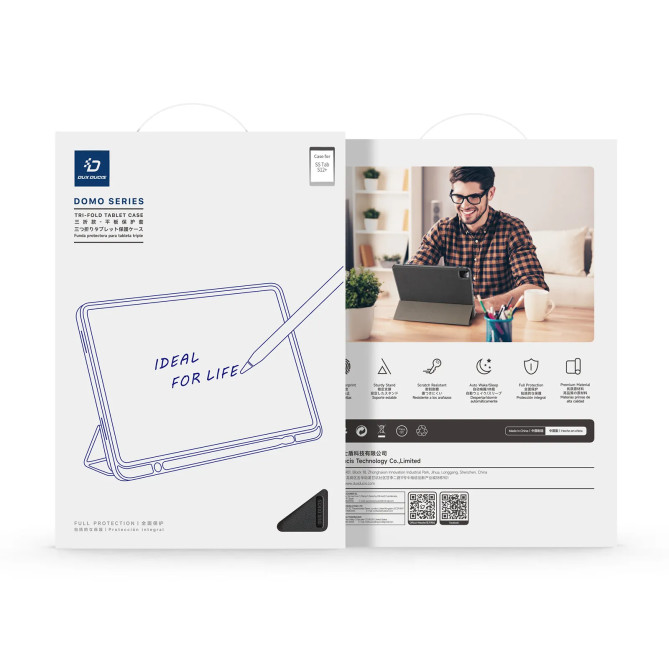 Galaxy Tab S12 Plus DOMO : housse antichoc avec support 3 volets